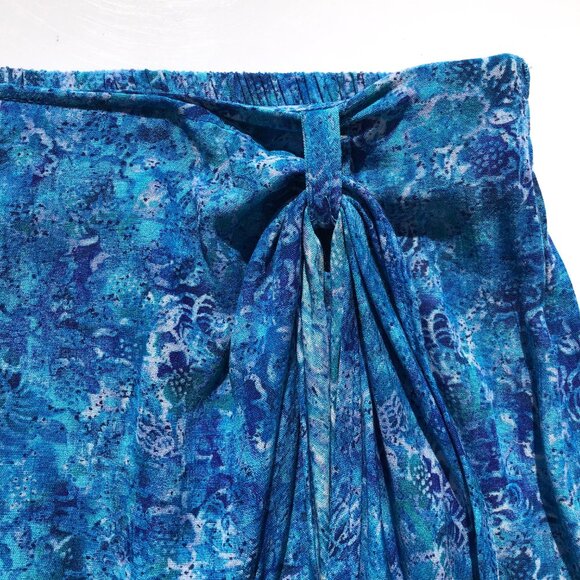 Carole Little Petites skirt size 4 blue boho vacation resort coverup faux wrap - Picture 4 of 8